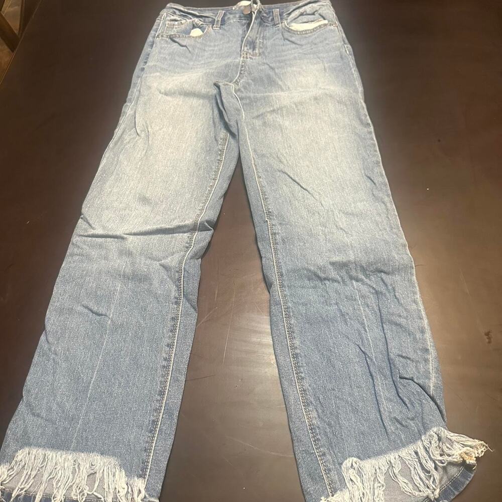 Levis blue jeans with frayed